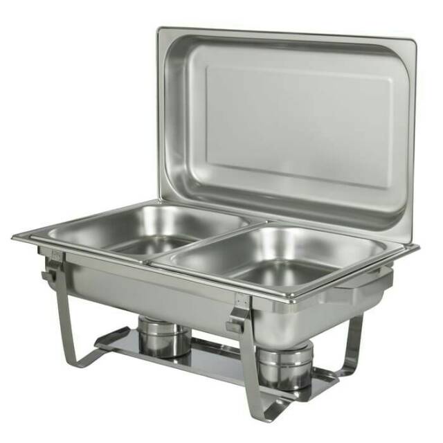 Jual Chafing Dish 11L Tempat Makan Prasmanan Stainless Steel ( 2 Sekat ...