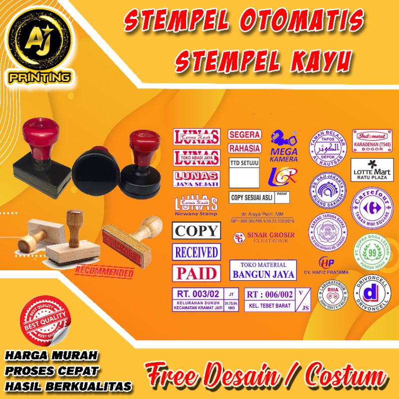 Jual Cetak Stempel Custom Otomatis Stempel Flash Cetak Setempel Print