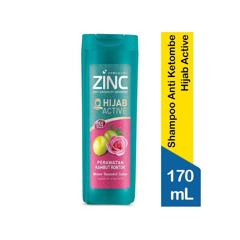 Jual Zinc Shampoo Active Fresh Hair Fall Refreshing Cool Hijab 170ml