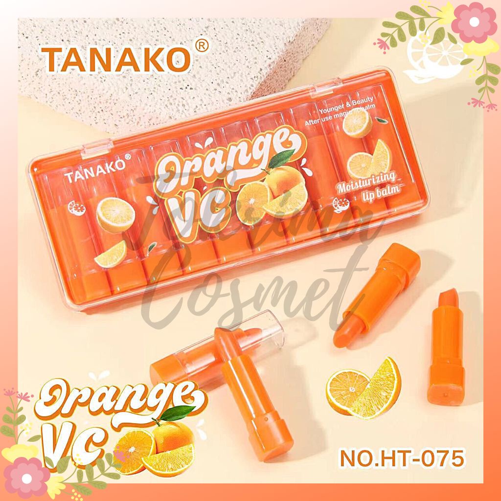 Jual [Papan isi 10 PCS] Tanako Magic Lipbalm Strawberry / Aloevera ...
