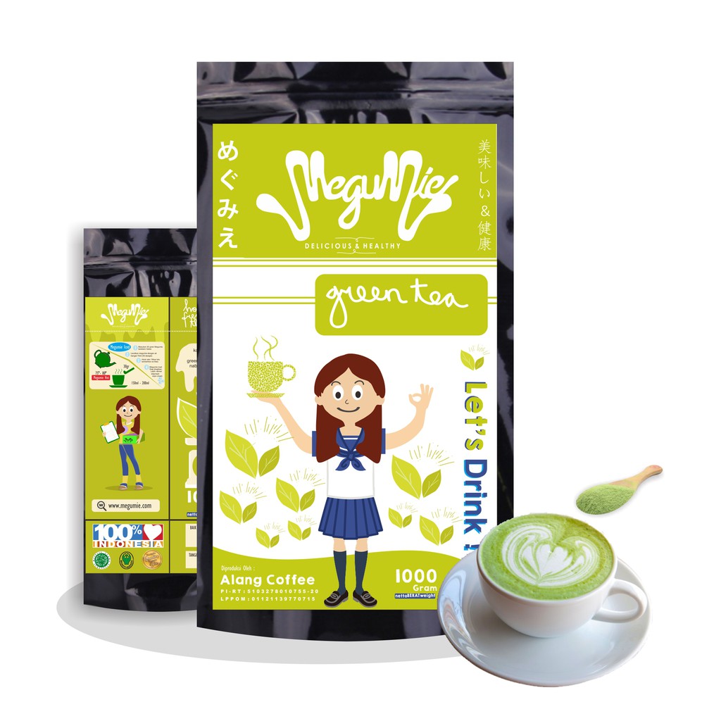 Jual Megumie 1kg Green Tea Latte Matcha Powder Bubuk Minuman Teh Hijau ...