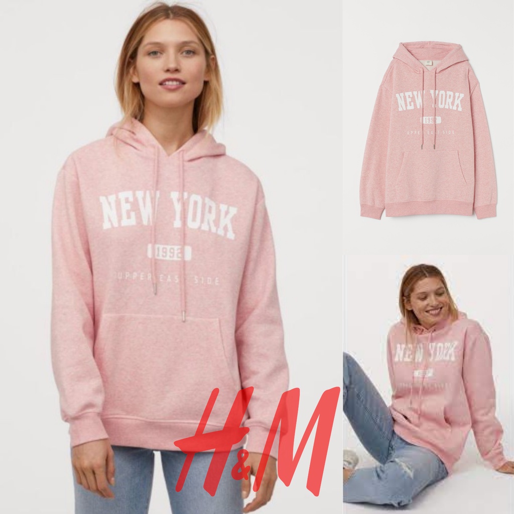 Jual SWEATER HOODIE H M ORIGINAL NEW YORK PEACH PAPER BAG OVERSIZE HNM PRIA WANITA UNISEX KOREAN STYLE Shopee Indonesia