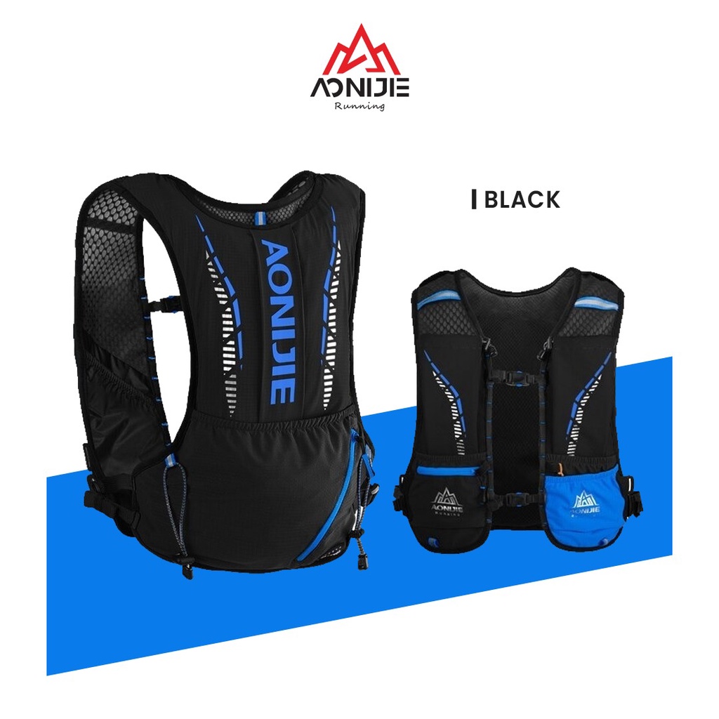 Jual Aonijie C9102S Hydration Backpack Vest 5L Marathon Running - BLACK ...