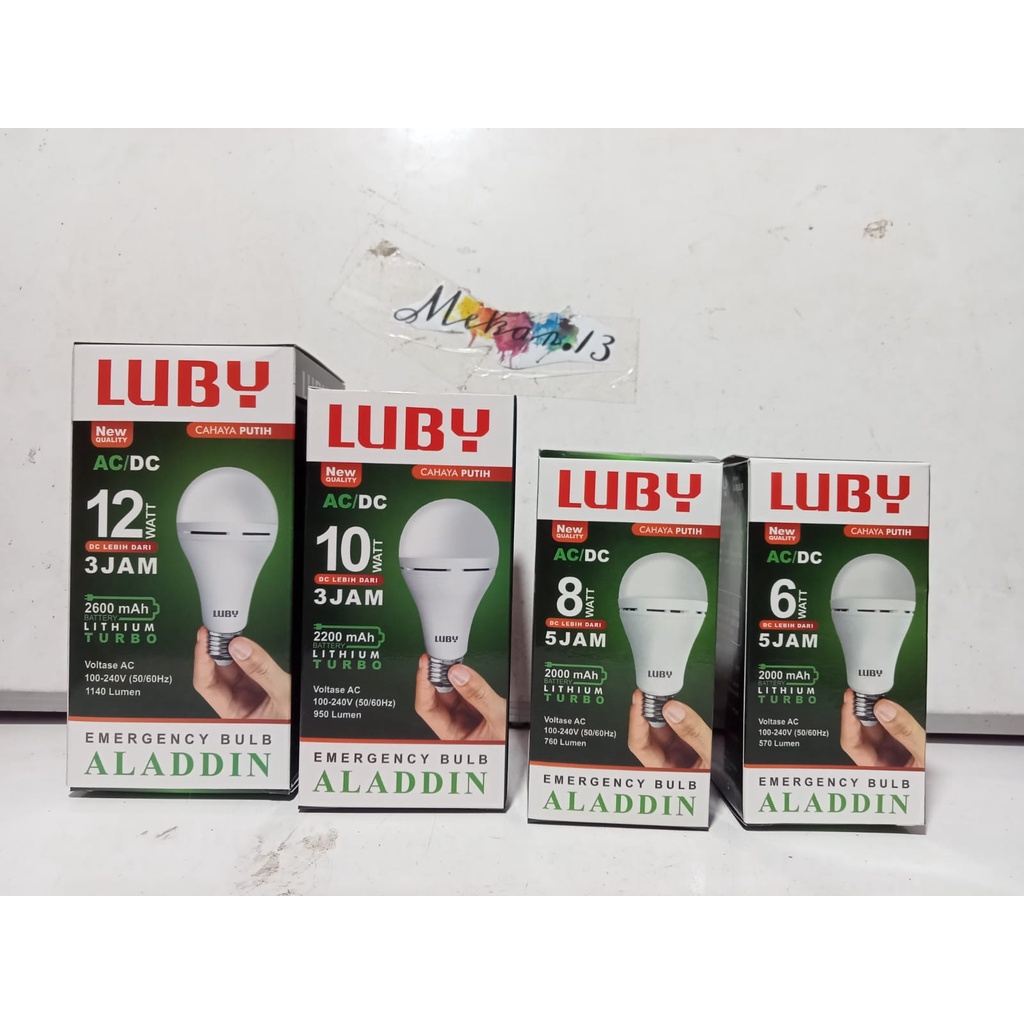 Jual Lampu Led Emergency Luby Aladdin Watt Lampu Ac Dc Watt Shopee Indonesia