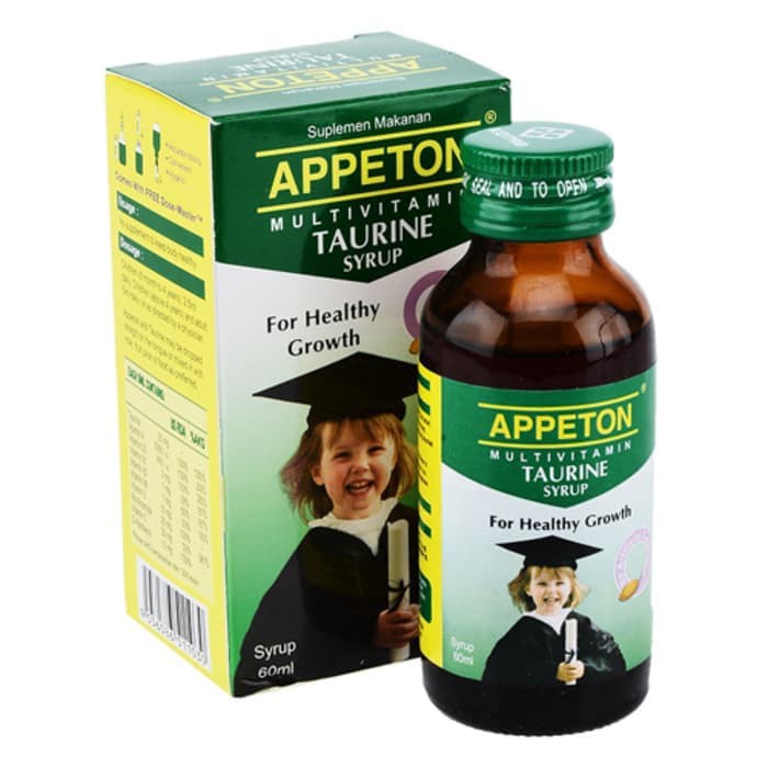 Jual Appeton Taurine Syrup 60ml Multivitamin Anak sirup apeton appetton ...