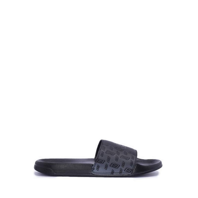 Jual Skechers Men's Slide Sandals Black Shopee Indonesia