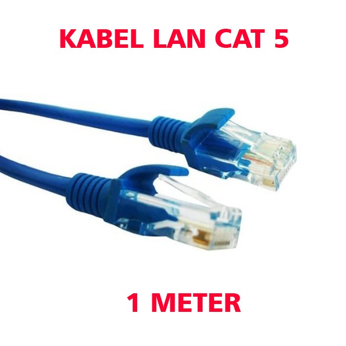 Jual Kabel LAN RJ45 1M CAT 5 / Kabel UTP 1 Meter Pabrikan High Quality ...