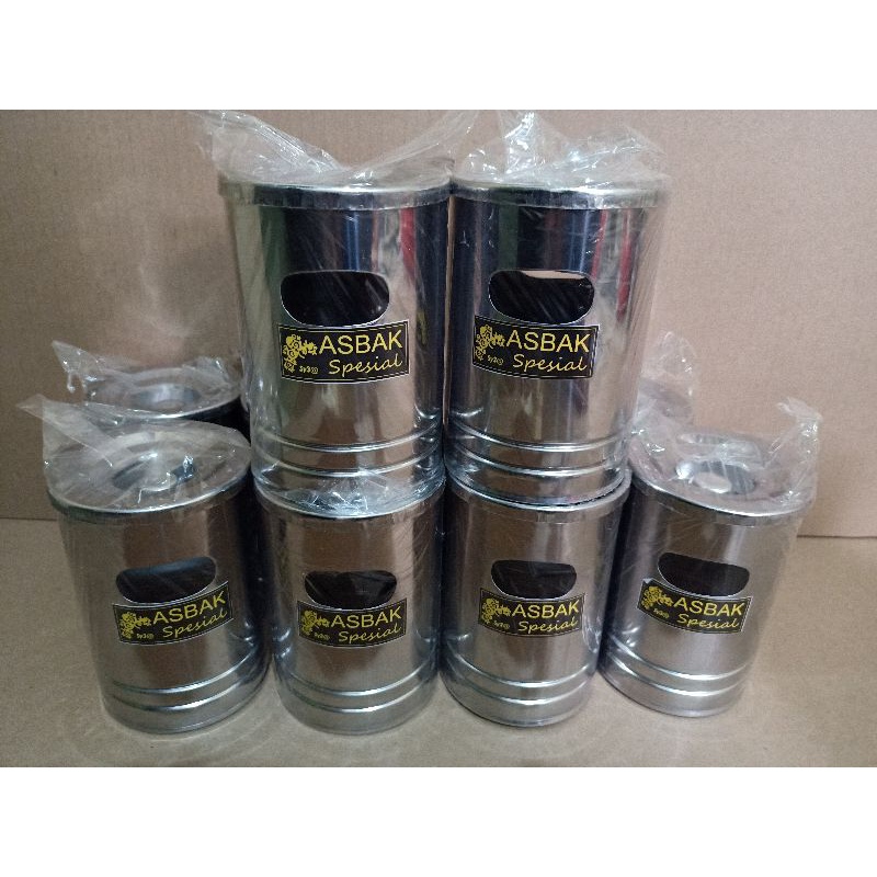 Jual asbak rokok portable stainless steel model tong sampah dan mini ...