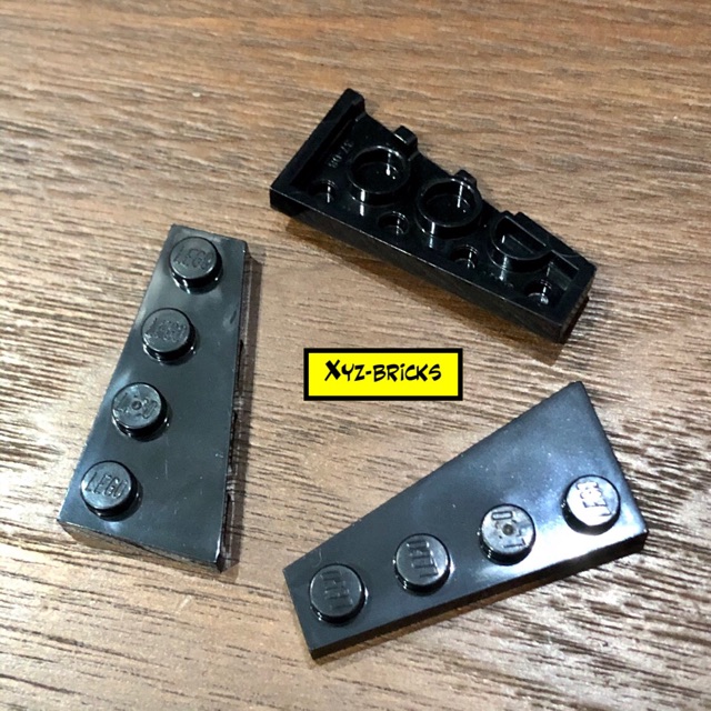 Jual LEGO PARTS 4160869 - Wedge Right Plate 2x4 with Angle Black ...