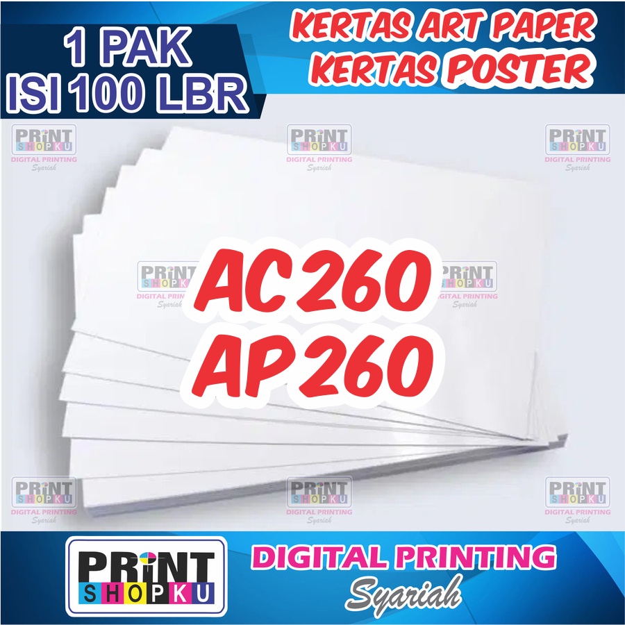 Jual KERTAS AP260 KERTAS ART PAPER 260 KERTAS ART CARTON 260 KERTAS AC260 KERTAS POSTER KERTAS