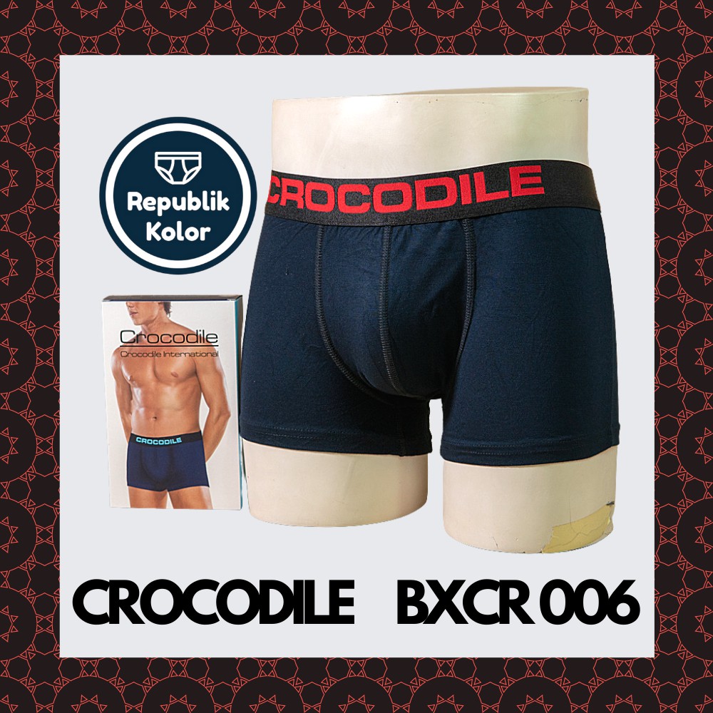 Jual Celana Boxer Pria Crocodile Bx Cr Pcs Bahan Rayon Spandex Shopee Indonesia