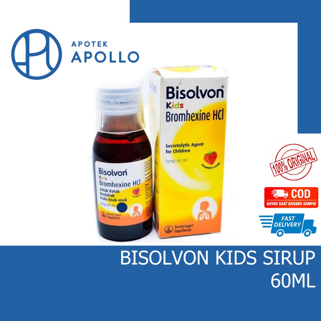 Jual Bisolvon Kids Syrup 60ml Untuk Batuk Berdahak | Shopee Indonesia