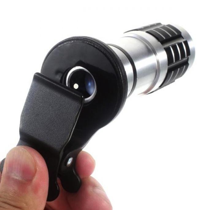 Jual Original PICKOGEN Smartphone Telescope Tele Zoom Clip Lens 12x ...