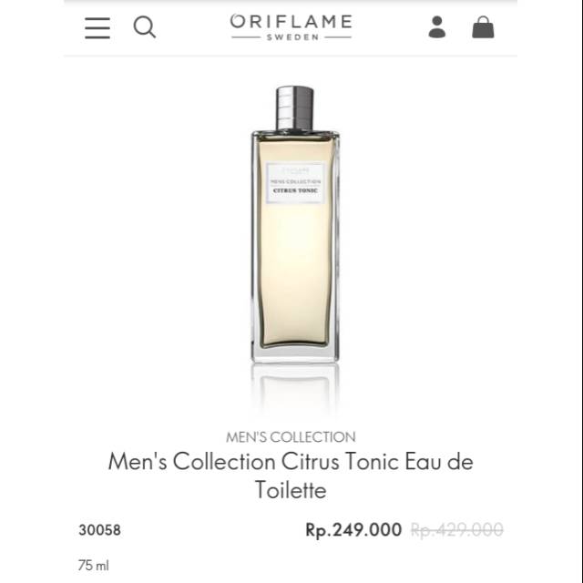 Jual Men's Collection Citrus Tonic Eau de Toilette Parfum Oriflame Shopee Indonesia