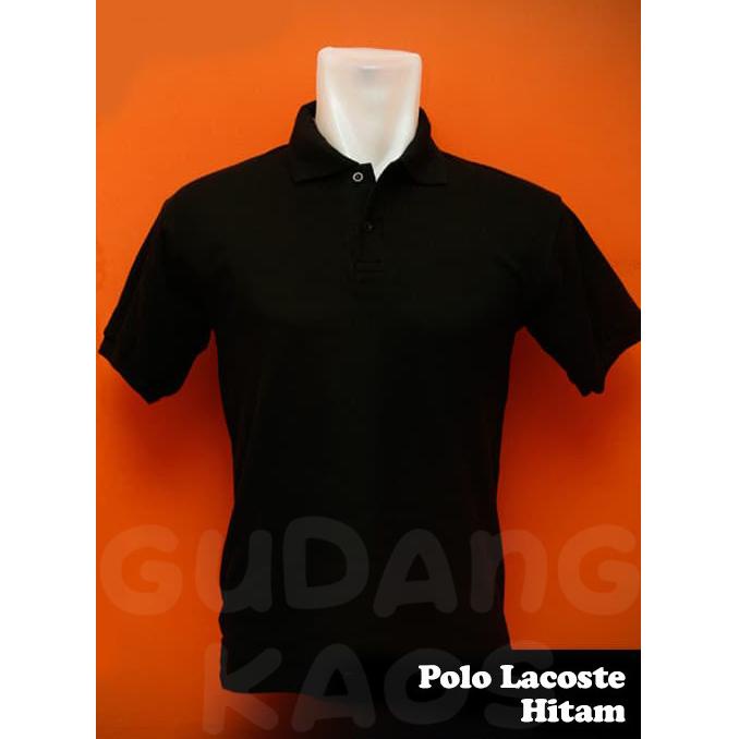 Jual BRG BARU Kaos Polos Polo Lacoste Hitam | Shopee Indonesia