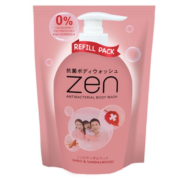 Jual ZEN BODY WASH SHISO & SANDALWOOD POUCH 450ML Shopee Indonesia