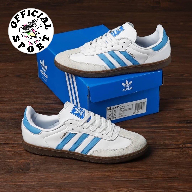 Jual Adidas Samba OG White Blue Official_sport | Shopee Indonesia