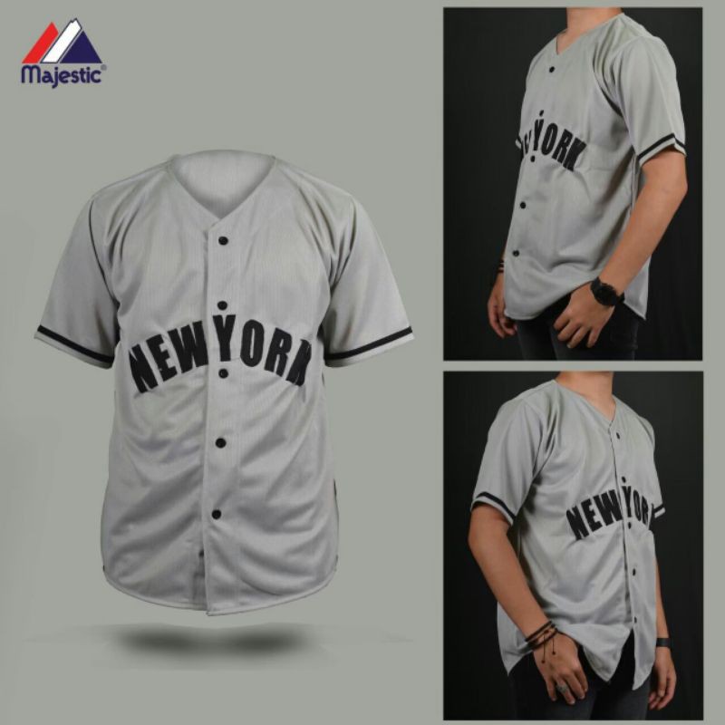 Jersey baseball / baju baseball New York Yankees warna hitam ready stock  premium quality