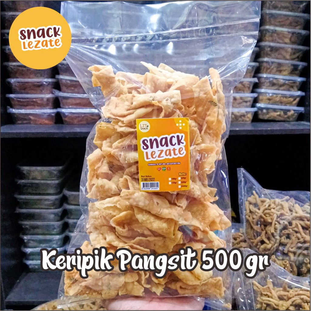 Jual Kripik Bawang 500gr Pangsit Bawang Rasa Gurih Asin Kripik