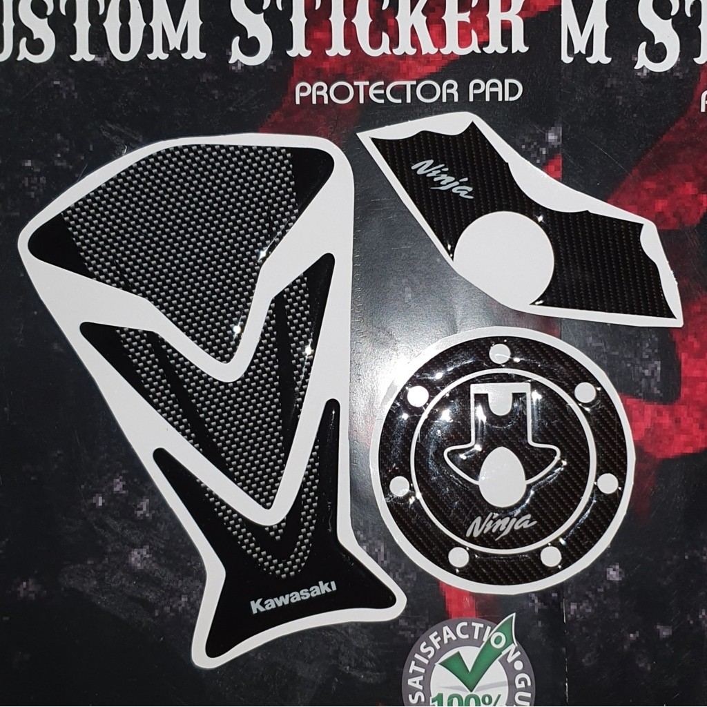 Jual kawasaki ninja 150 R tankpad model harris sticker segitiga tutup ...