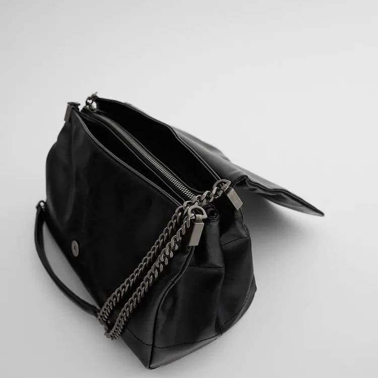 Jual Zara rocker shoulder bag with flap / zara shoulder bag