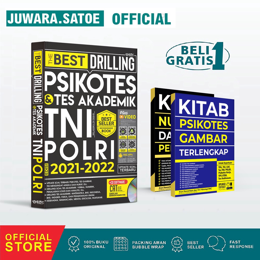 Jual Buku Tni Polri 2021 2022 The Best Drilling Psikotes And Tes