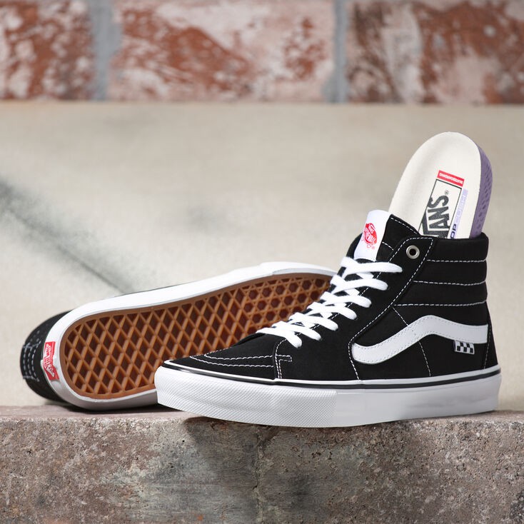 VANS SK8 HI SKATE PRO BLACK WHITE ORIGINAL