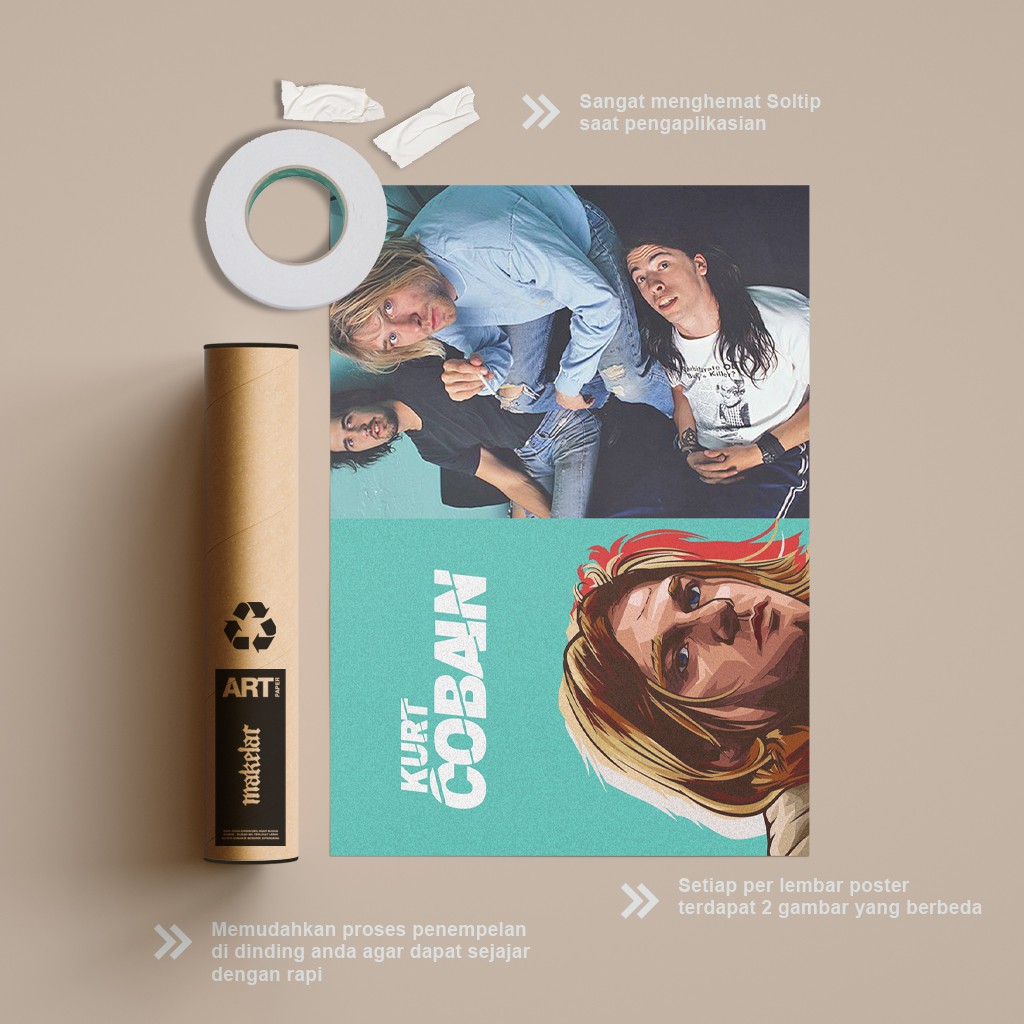 Jual POSTER KURT COBAIN & NIRVANA 20pcs | Shopee Indonesia