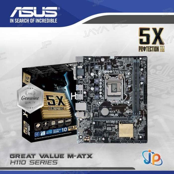 Jual Motherboard Asus H110MK (Lga1151, H110, Ddr4, Usb3.0, Sata3