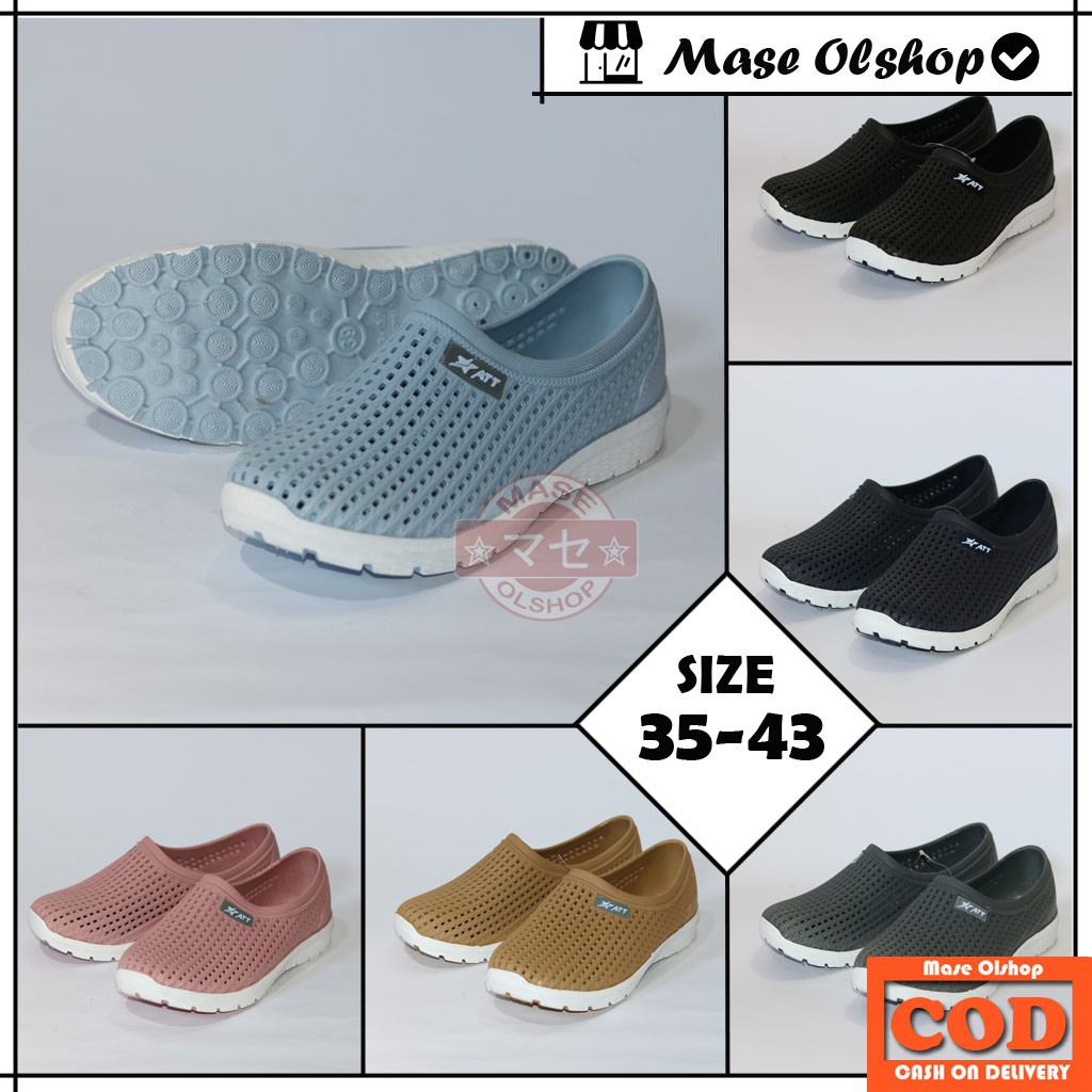 Jual Sepatu Karet Wanita Sepatu Slip On ATT PSW 159 | Shopee Indonesia
