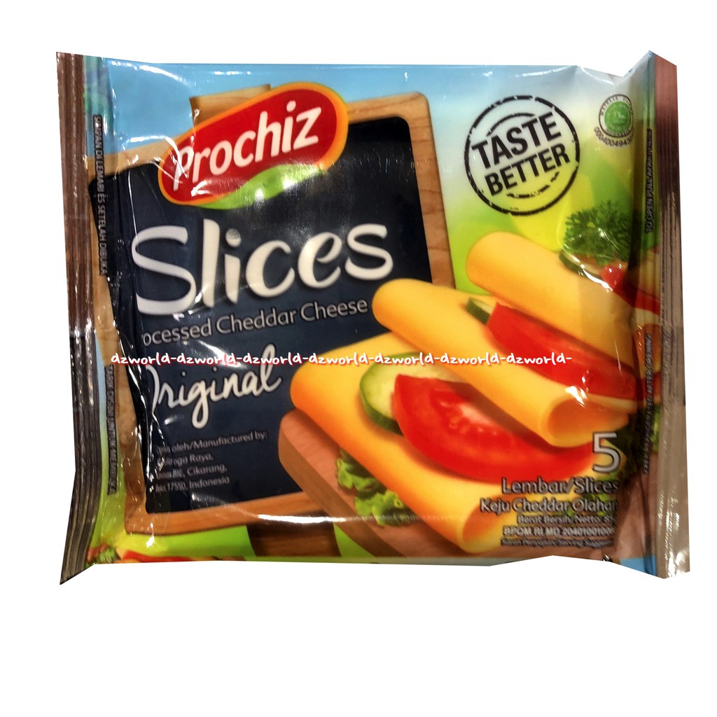 Jual Prochiz Slice Original 5pcs Processed Cheddar Cheese Keju Lembaran ...