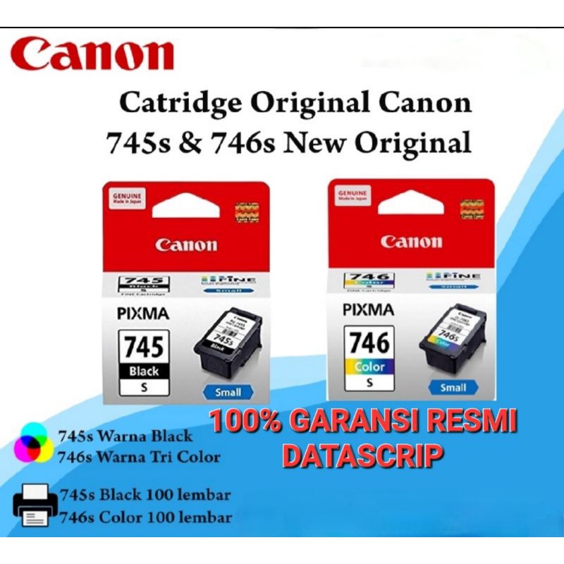 Jual TINTA CANON 745S 746S - CARTRIDGE CANON PG-745s CL-746s ORIGINAL ...