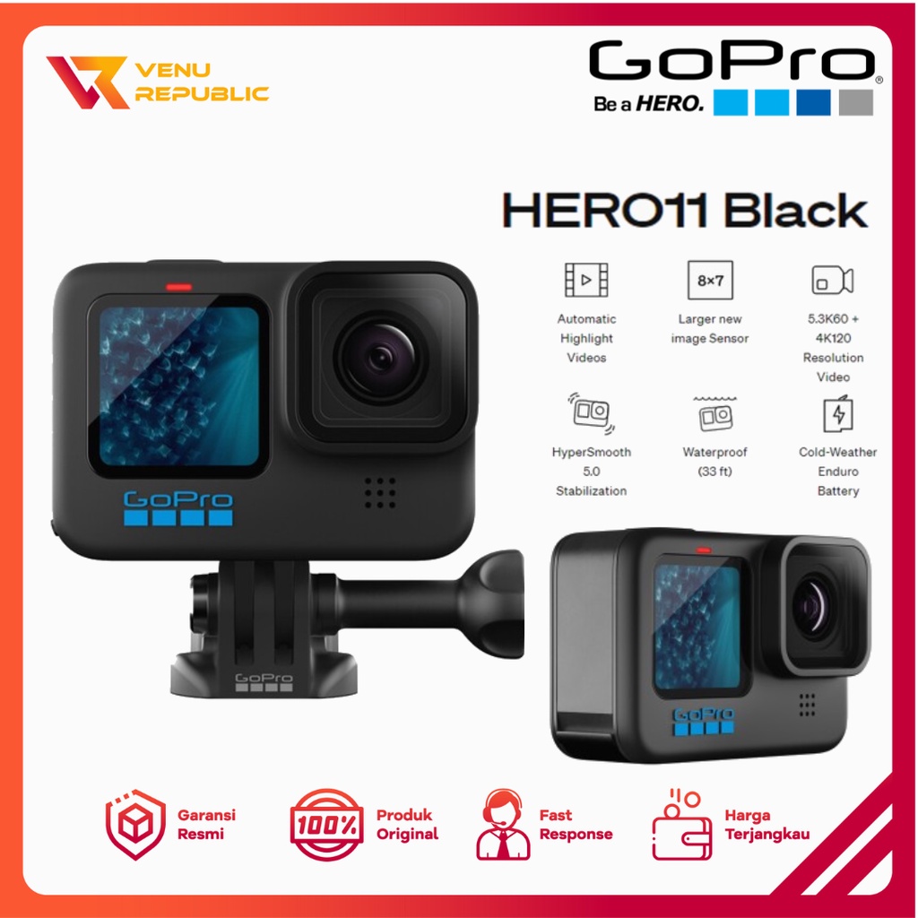 Jual GoPro Hero 11 Black Action Camera / Go Pro 11 Original Garansi ...