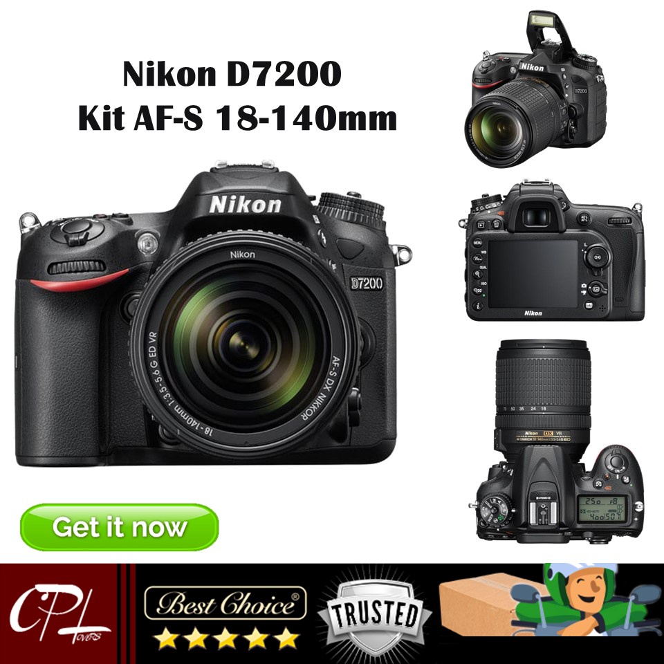 Jual Nikon D7200 Kit AF-S 18-140mm f/3.5-5.6G ED VR | Shopee Indonesia