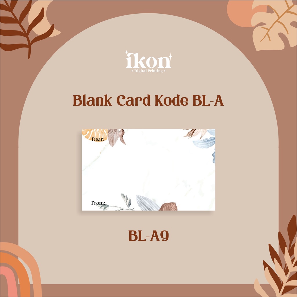 Jual BLANK CARD KODE BL-A (KARTU UCAPAN/ KARTU UCAPAN BISA DITULIS ...