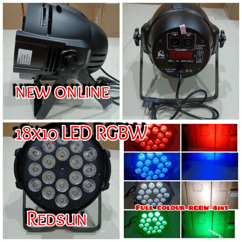 Jual Lampu Panggung Rgbw Parled Full Colour Led X Watt Merk Redsun