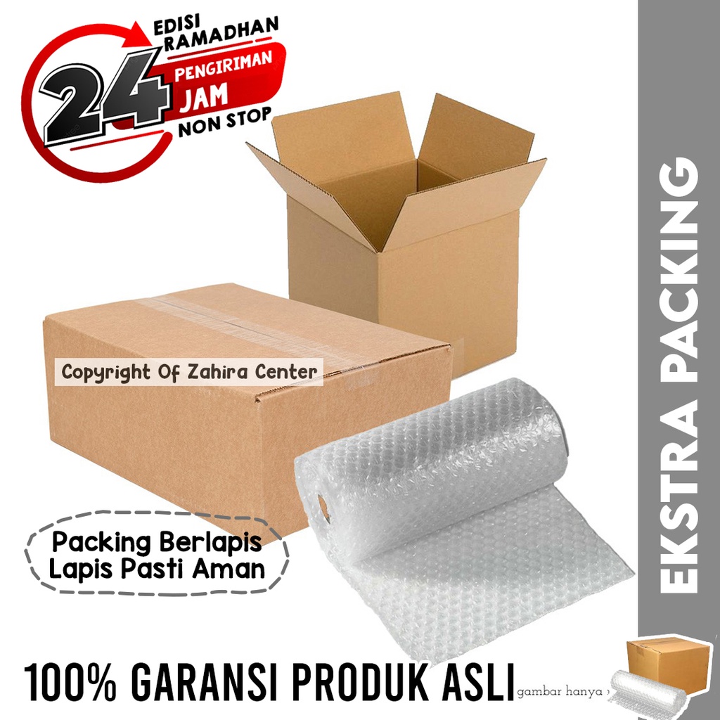 Jual Packing Tambahan Kardus And Bubble Wrap Plastik Fragile Anti Pecah 100 Aman Untuk Keamanan 3256