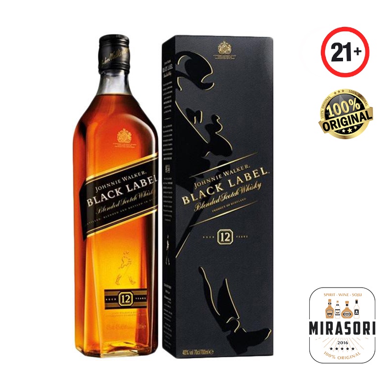 Jual Johnnie Walker Black Label Blended Scotch Whisky Original | Shopee ...