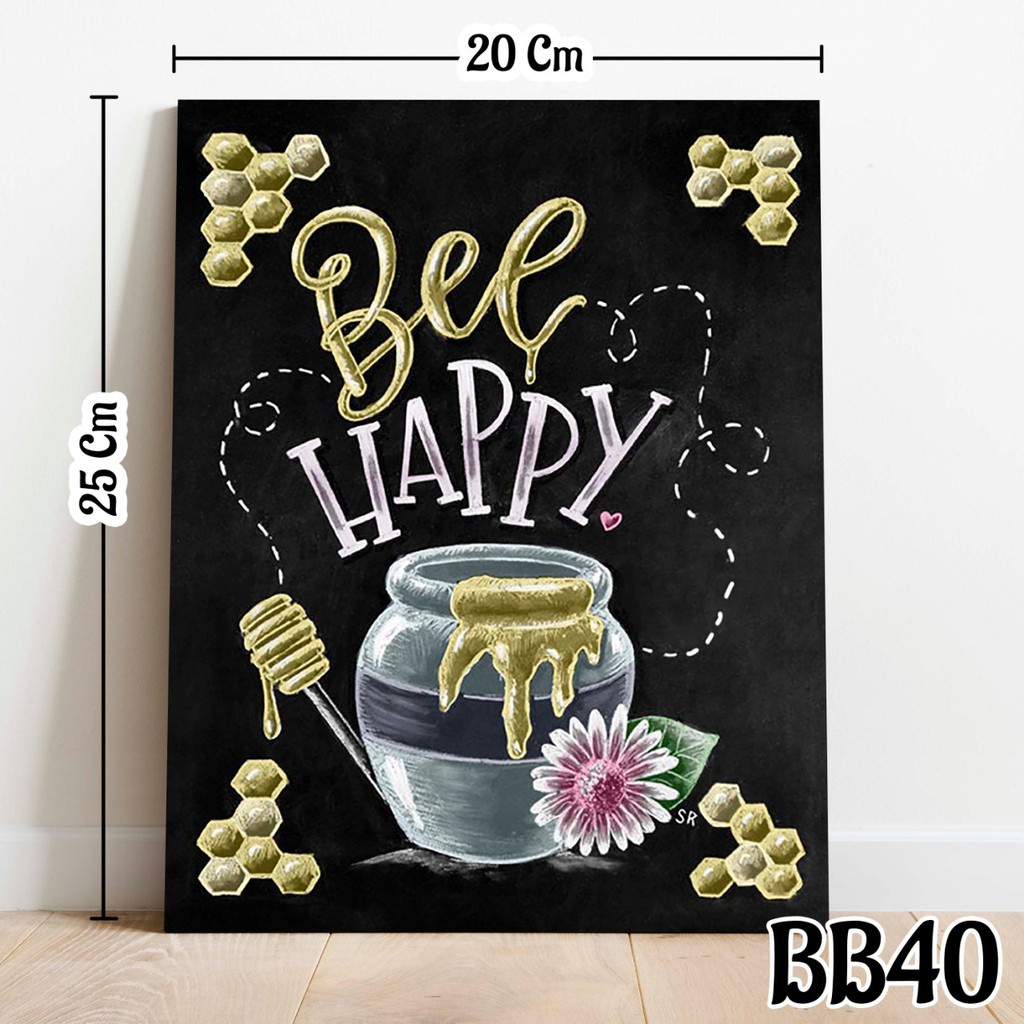 Jual Hiasan Dinding Poster Bee Happy BB40 | Shopee Indonesia