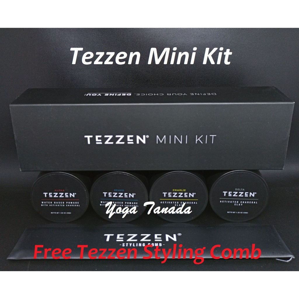 Jual POMADE TEZZEN MINI KIT 1 SET ALPHA BRAVO CHARLIE DELTA CLAY