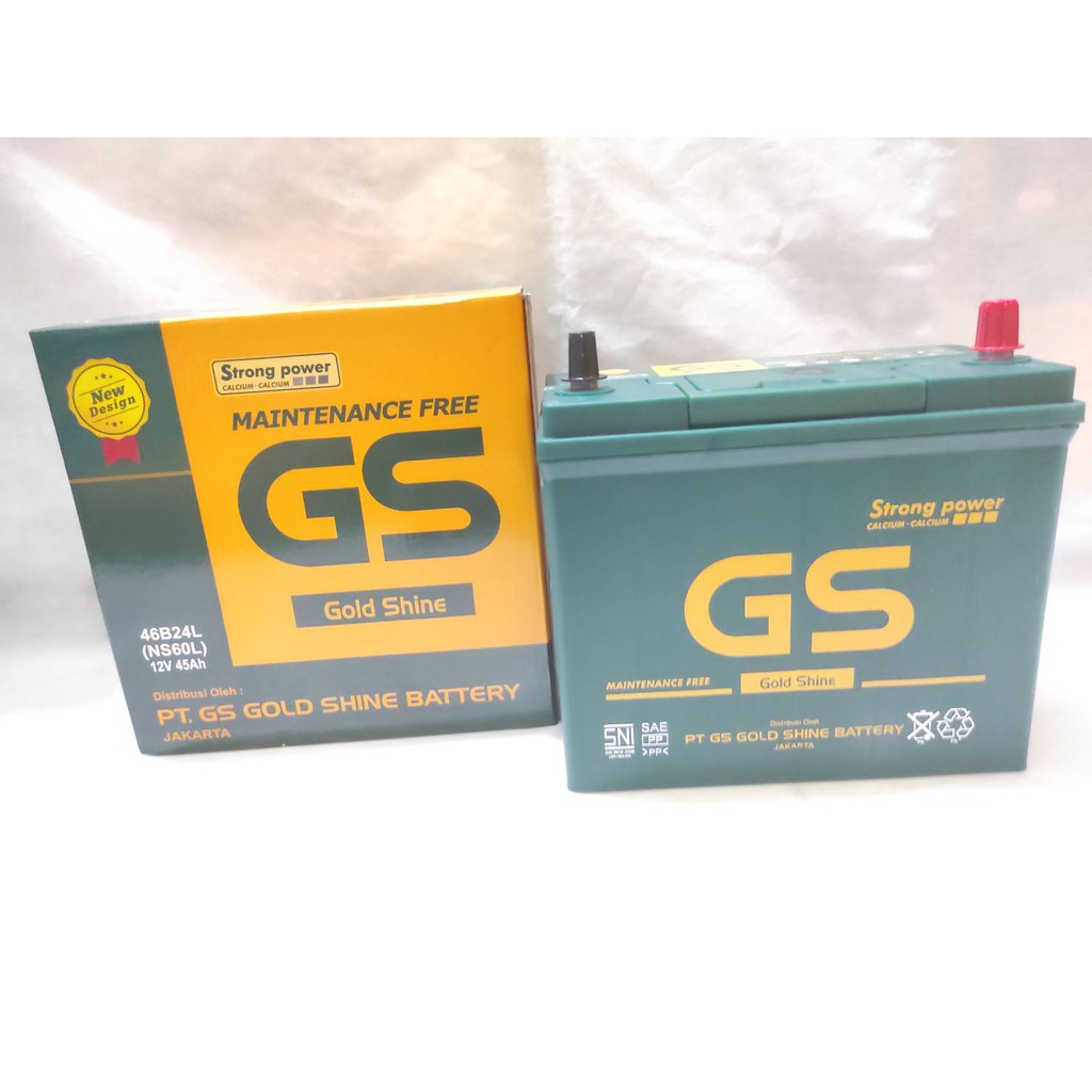 Jual Aki Mobil GS MF NS60L -46B24L 12V 45AH | Shopee Indonesia
