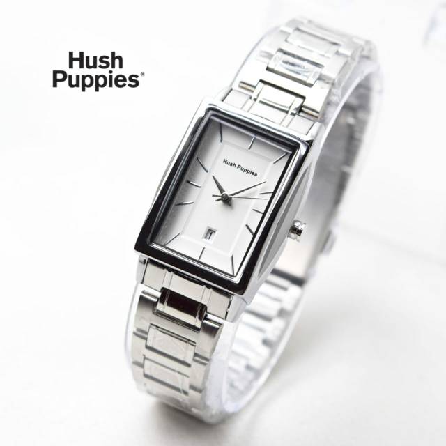 Jual Jam tangan wanita Hush Puppies HL291HB segi panjang rantai polos