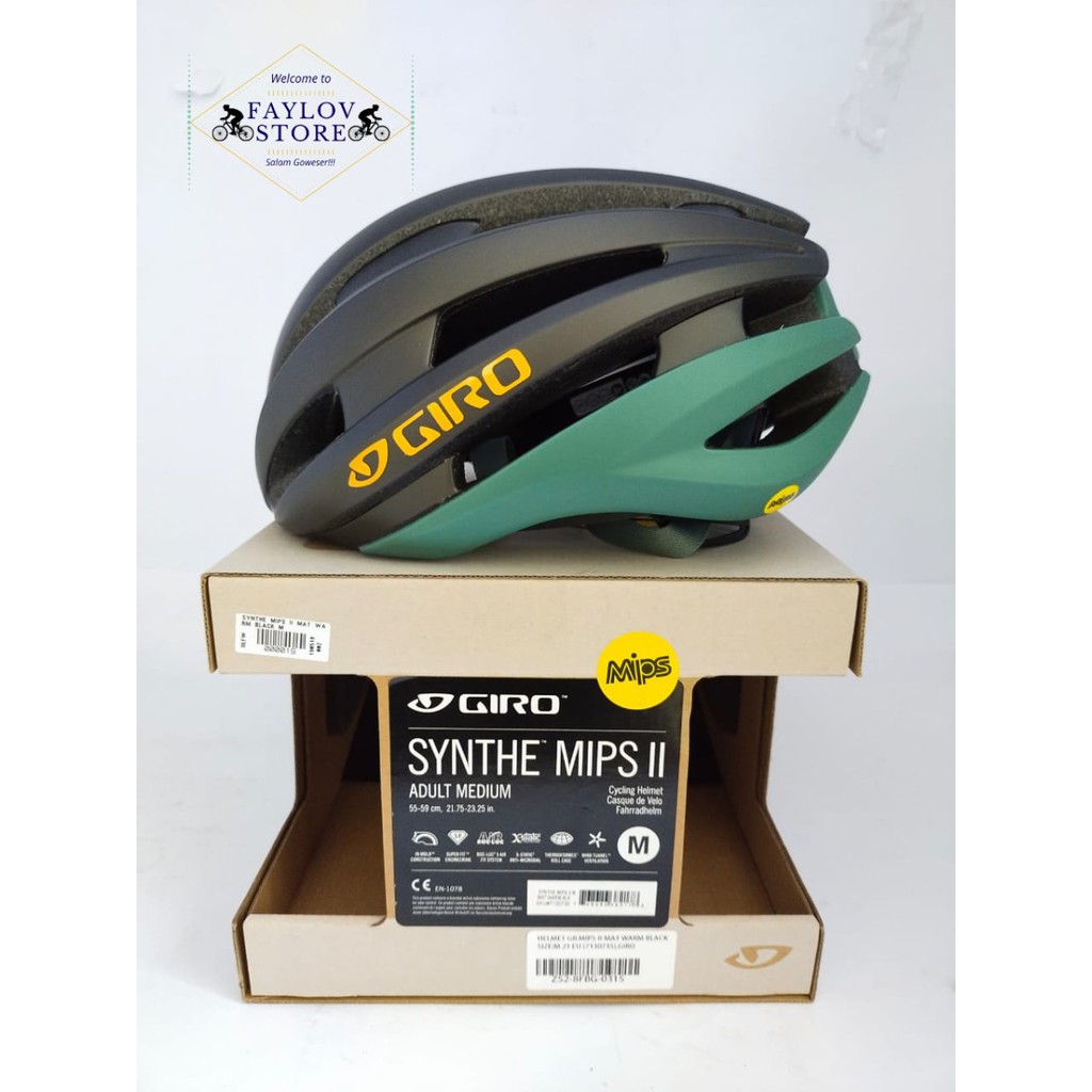 HELM GIRO SYNTHE II 2 MIPS MATTE WARM BLACK SIZE M DAN L