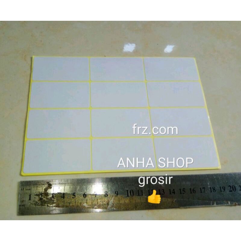 Jual Kertas Lebel. Kertas Lebel Harga Lembaran. Stiker Nama. 1 pcs