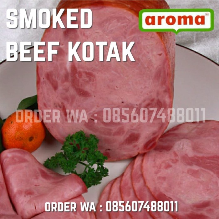 Jual Daging Asap Aroma Smoked Beef Kotak Gr Kg Daging Sapi Asap Halal Frozen Food