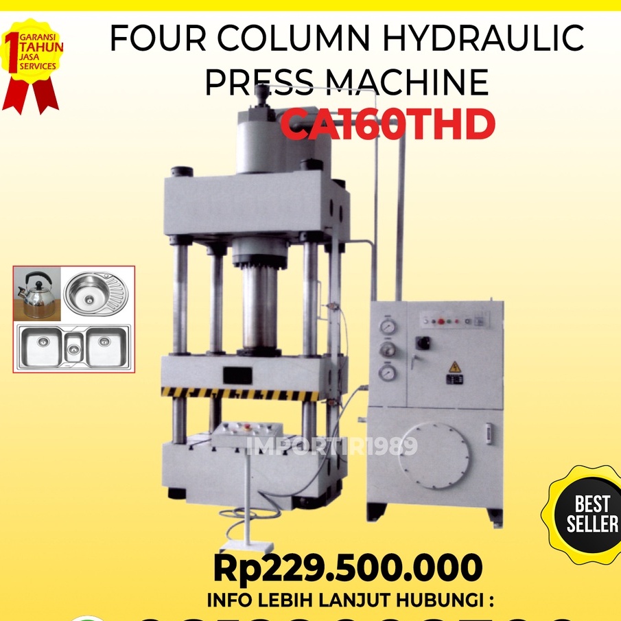 Jual Mesin Pres 160ton Hidrolik 4 Tiang Hydraulic Press Machine Ca160thd Shopee Indonesia 1715