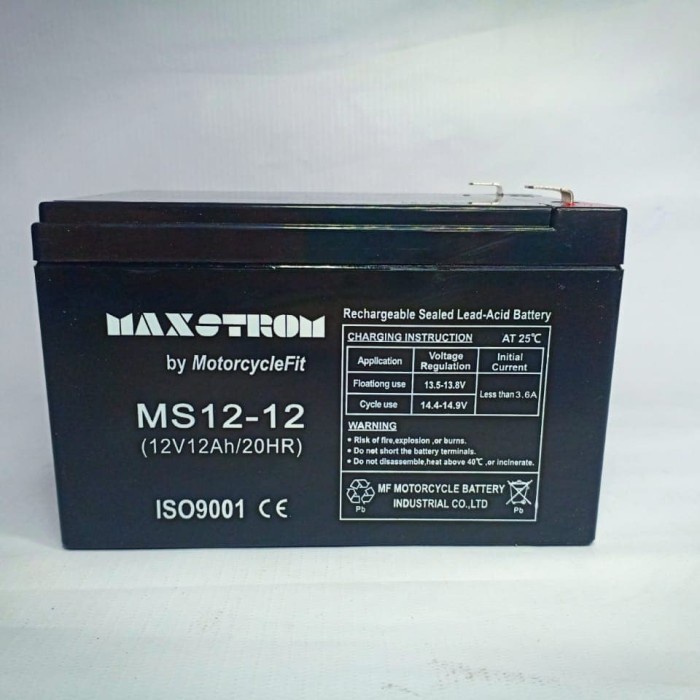 Jual Aki Sepeda Listrik Selis Mr Jackie 12v12ah 6DZM12 Maxstrom Battery