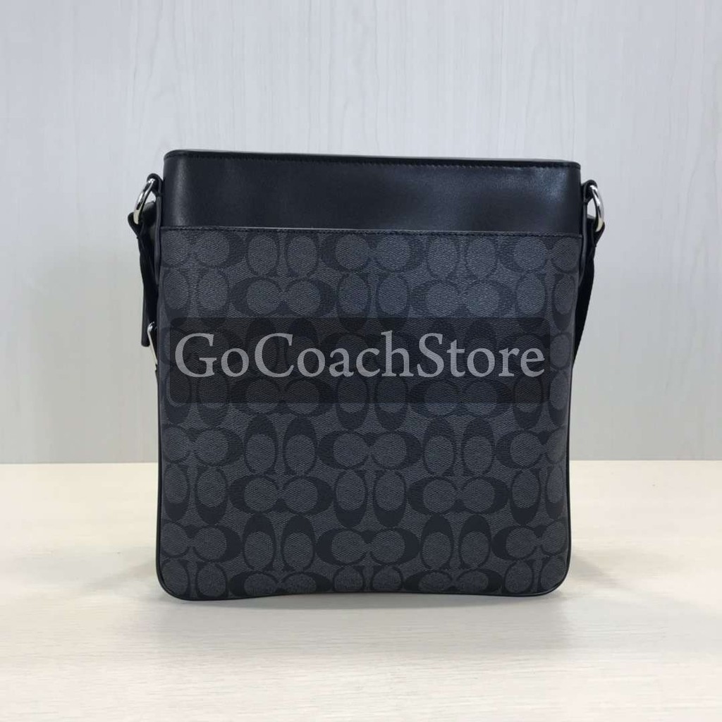 Tas Coach Slingbag Flightbag In Signature Black Original Tas Selempang Bahu Slingbag Sling Bag Shoulderbag Shoulder Bag Coach pria Original