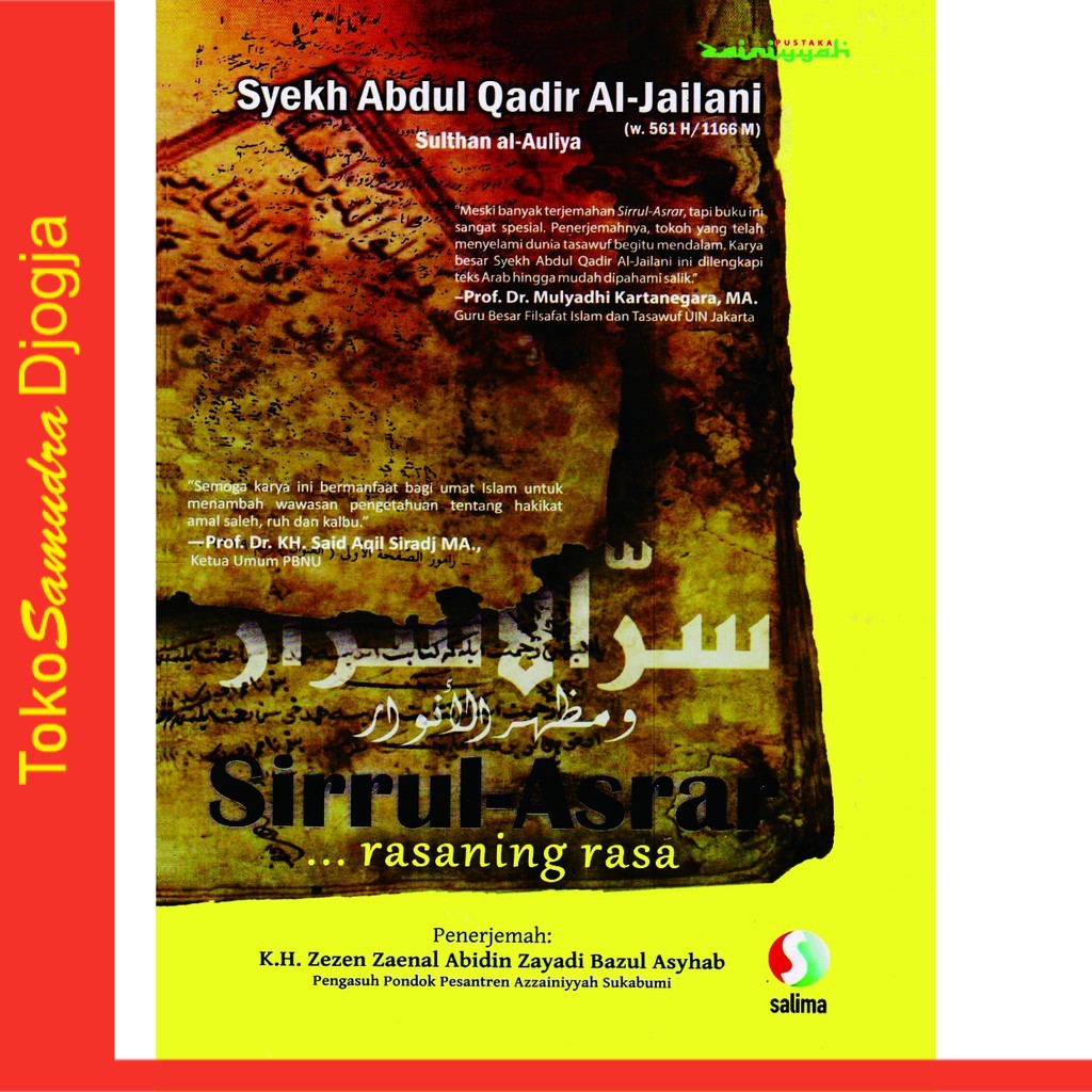 Jual Buku Sirrul Asrar Rasaning Rasa Syaikh Abdul Qodir Al-Jailani ...