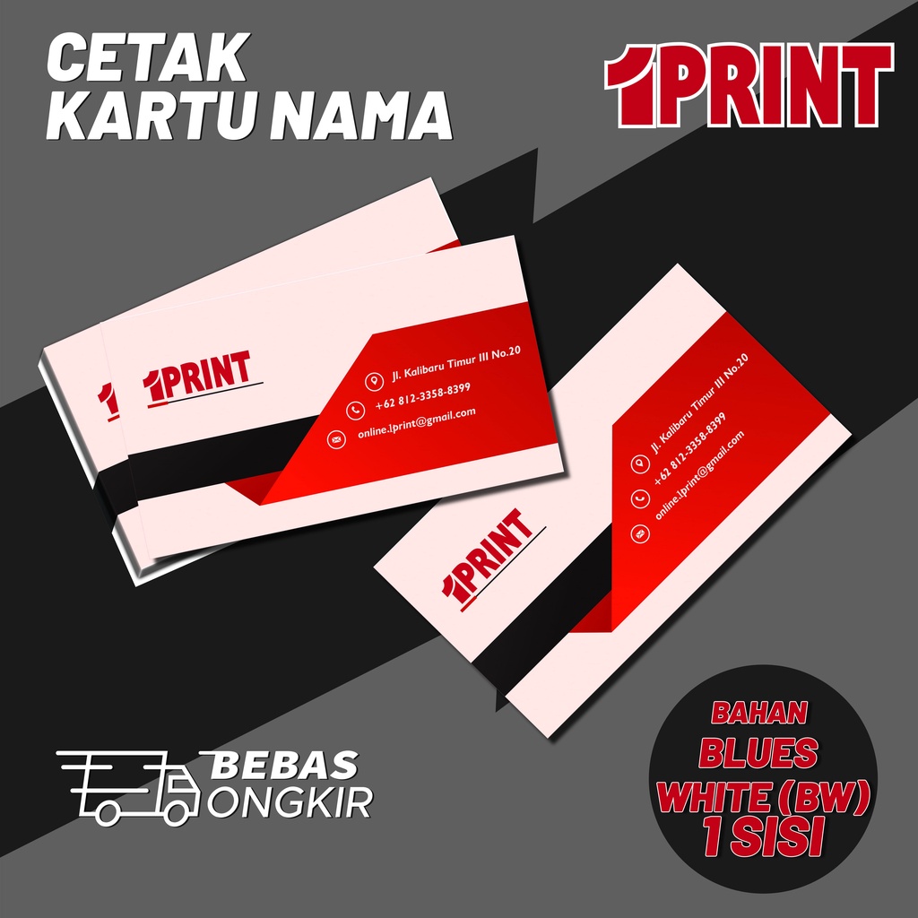 Jual Cetak Kartu Nama Print Name Card Murah Sisi Sisi